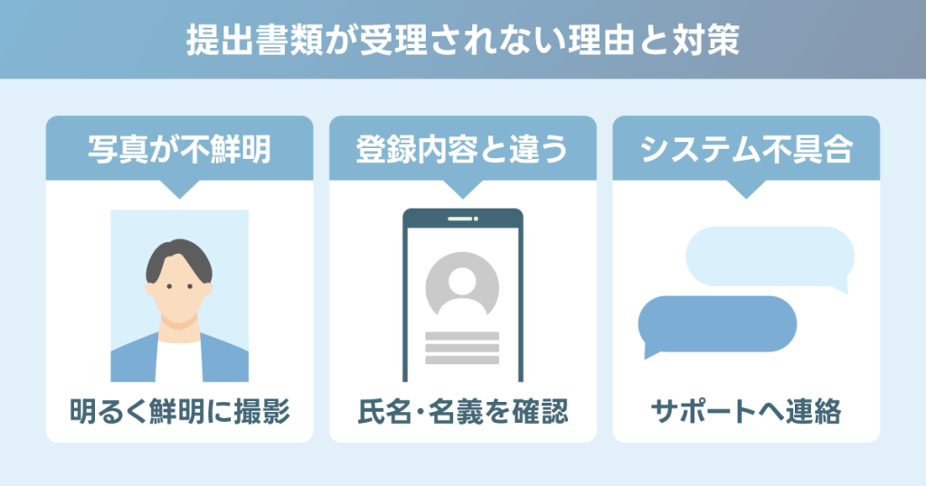 提出書類が受理されない場合の理由と対策方法